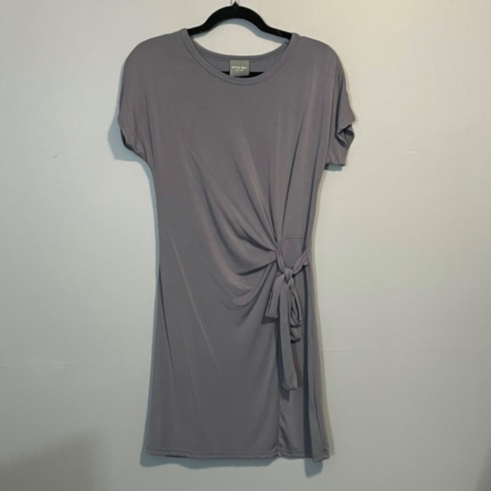 2/$30 Like New Olivia Rae Modal Blend Wrap T-Shirt Dress Grey Small